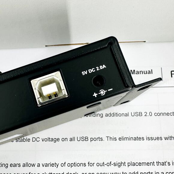 Binary 4 Port USB 2.0 Powered Hub B-USB2-HUB4P Plug N Play Compatible - Picture 12 of 12